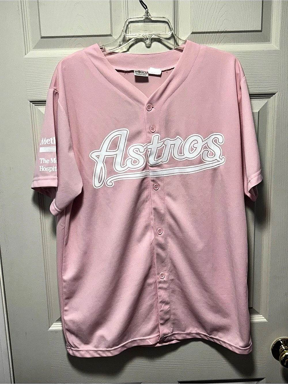 Houston Astros Pink SGA Baseball Jersey XL SGA  Methodist MLB